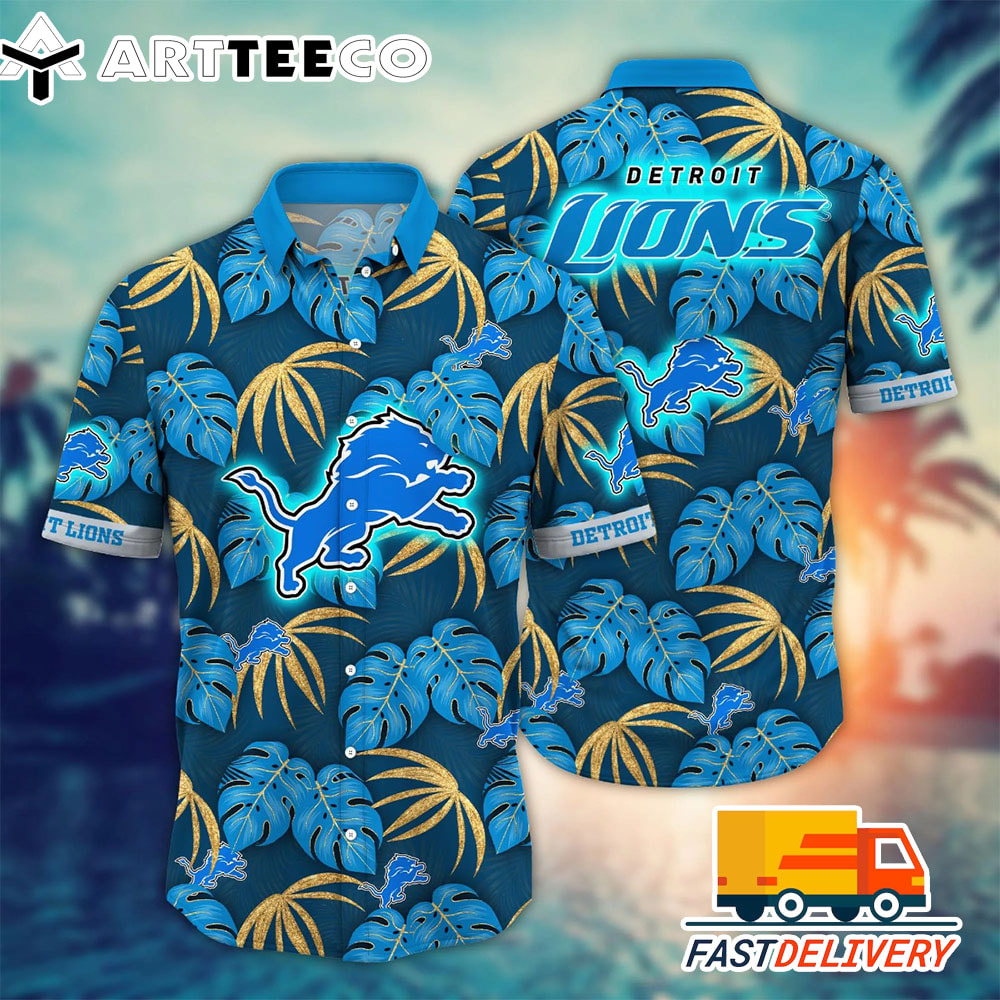 NFL Detroit Lions Hawaiian Shirt Style 6 Gift For Fans Football Lover