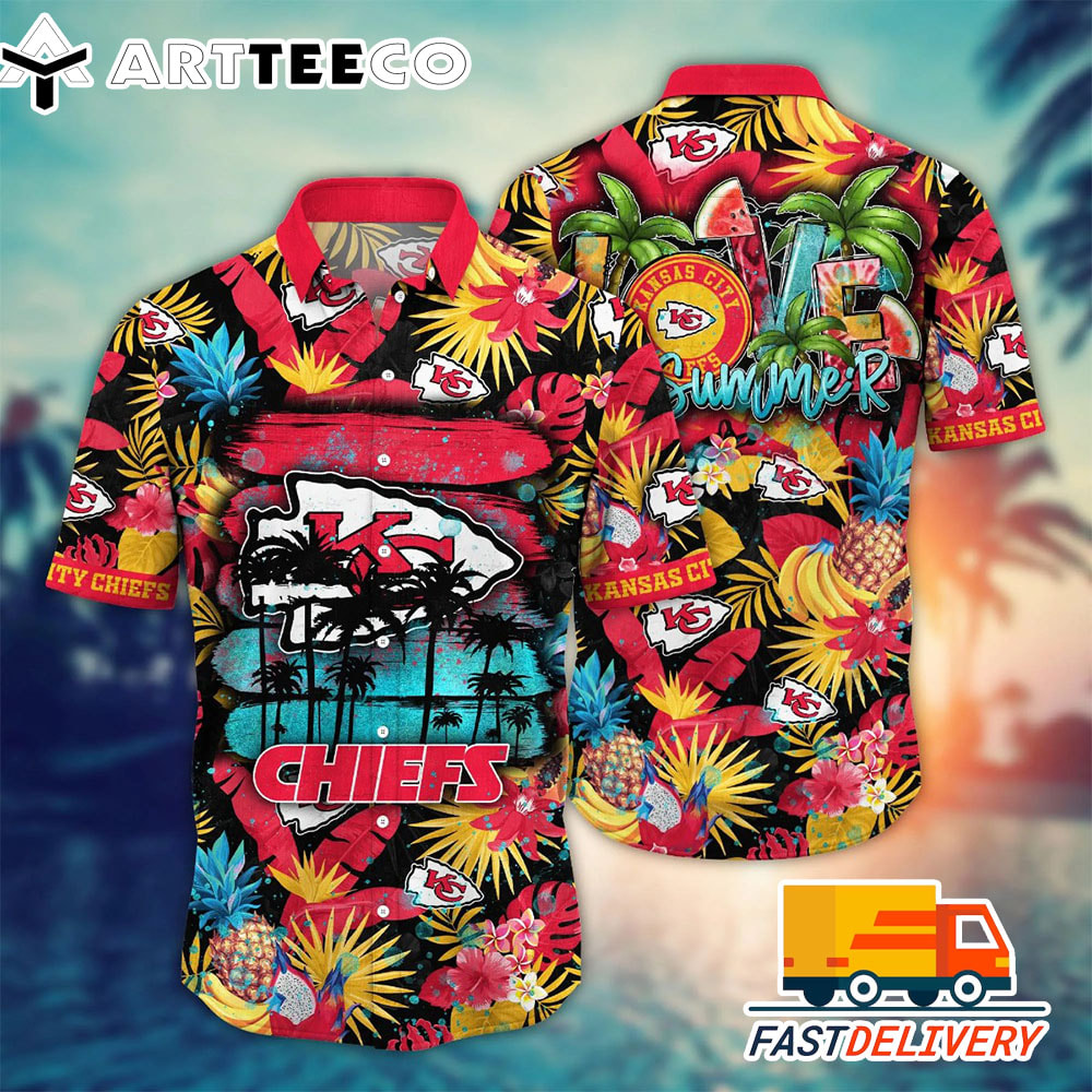 NFL Kansas City Chiefs Shirt Graphic Tropical Fruit Gift For Fans Football Lover