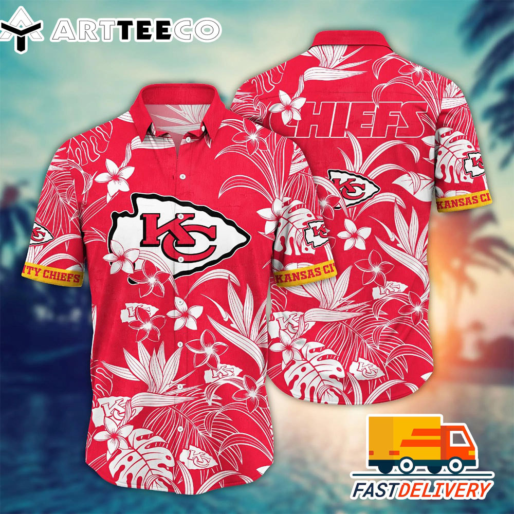 NFL Kansas City Chiefs Shirt Graphic Tropical Tree Gift For Fans Football Lover