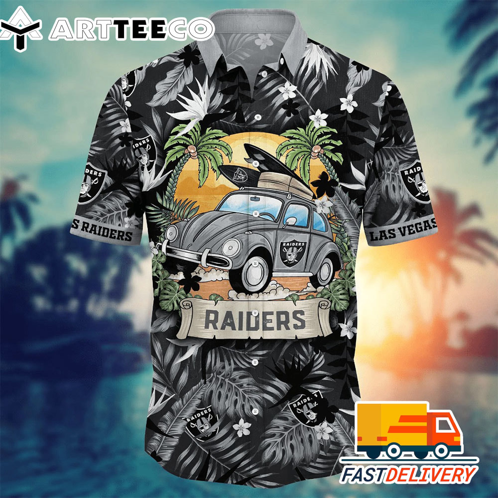 NFL Las Vegas Raiders Hawaiian Shirt Vacation Gift For Fans Football Lover