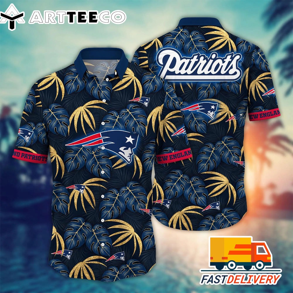 NFL New England Patriots Hawaiian Shirt Tropical Gift For Fans Football Lover