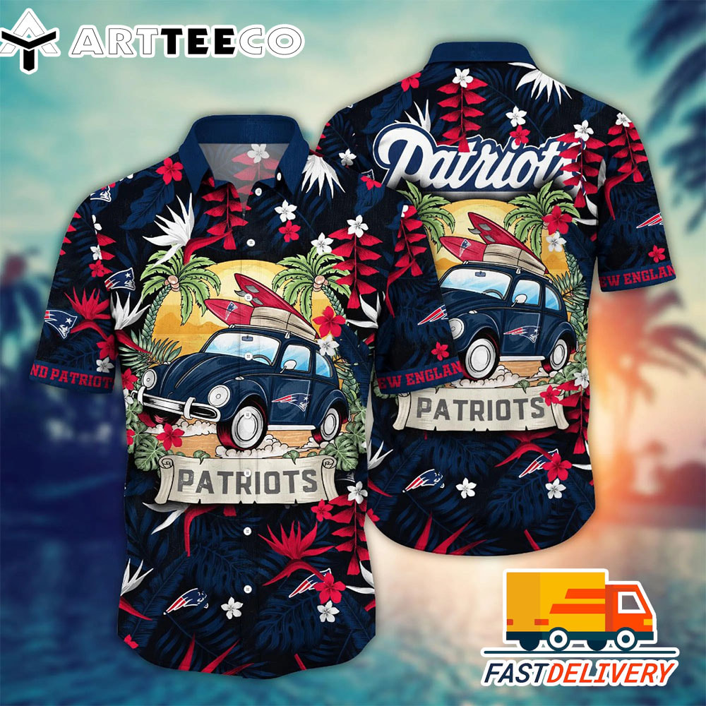 NFL New England Patriots Hawaiian Shirt Vacation Gift For Fans Football Lover