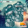 NFL Philadelphia Eagles Hawaiian Shirt Tropical Flower Gift For Fans Football Lover