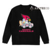 NFL The Bluey Characters Driving Car Arizona Cardinals Shirt Gift For Football Fans 2