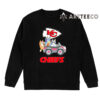 NFL The Bluey Characters Driving Car Kansas City Chiefs Shirt Gift For Football Fans 2