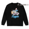 NFL The Bluey Characters Driving Car Los Angeles Dodgers Shirt Gift For Football Fans 2