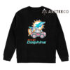 NFL The Bluey Characters Driving Car Miami Dolphins Shirt Gift For Football Fans 2