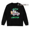 NFL The Bluey Characters Driving Car New York Jets Shirt Gift For Football Fans 2