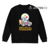 NFL The Bluey Characters Driving Car Pittsburgh Steelers Shirt Gift For Football Fans 2