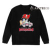 NFL The Bluey Characters Driving Car Tampa Bay Buccaneers Shirt Gift For Football Fans 2