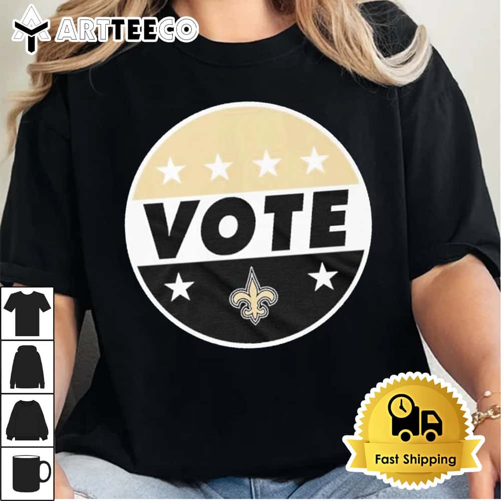 NFL Vote New Orleans Saints Football Shirt Retro Tee Trending1