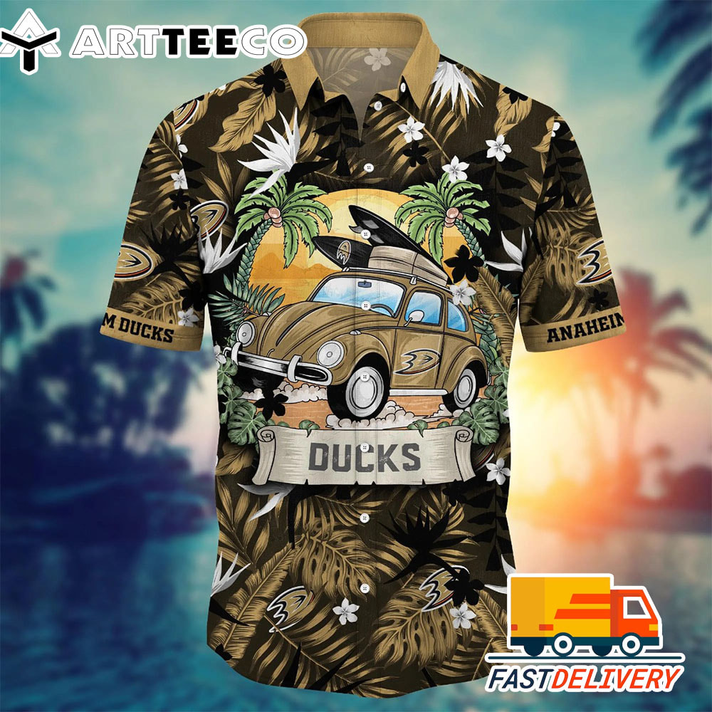 NHL Anaheim Ducks Hawaiian Shirt Vacation Gift For Fans Football Lover