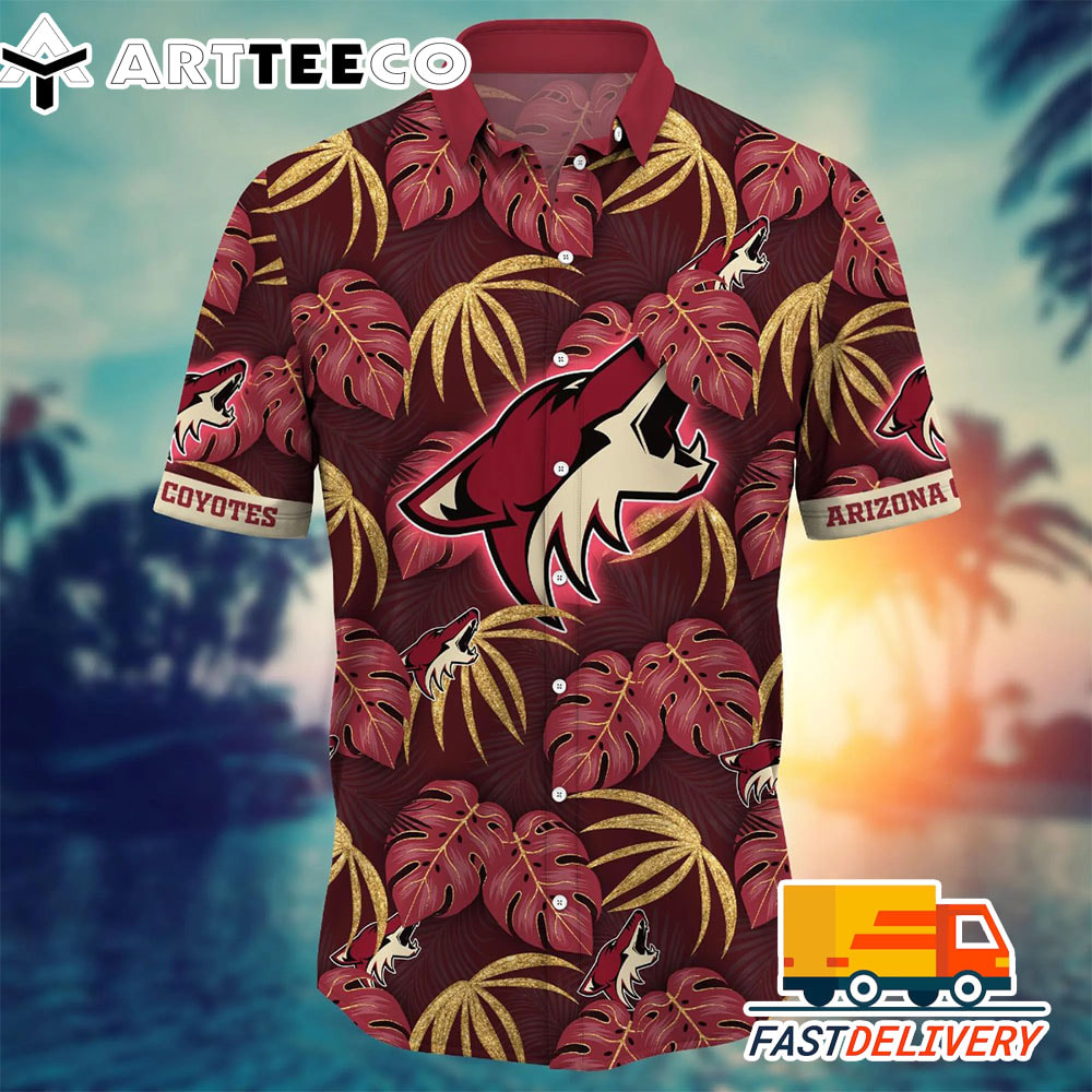 NHL Arizona Coyotes Hawaiian Shirt Flower Gift For Fans Football Lover