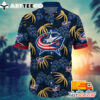 NHL Columbus Blue Jackets Hawaiian Shirt Leaf Gift For Fans Football Lover