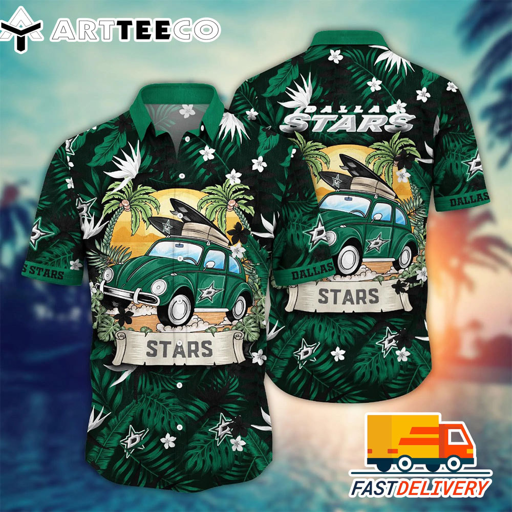 NHL Dallas Stars Hawaiian Shirt Vacation Gift For Fans Football Lover