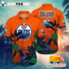 NHL Edmonton Oilers Hawaiian Shirt Tropical Tree Gift For Fans Football Lover