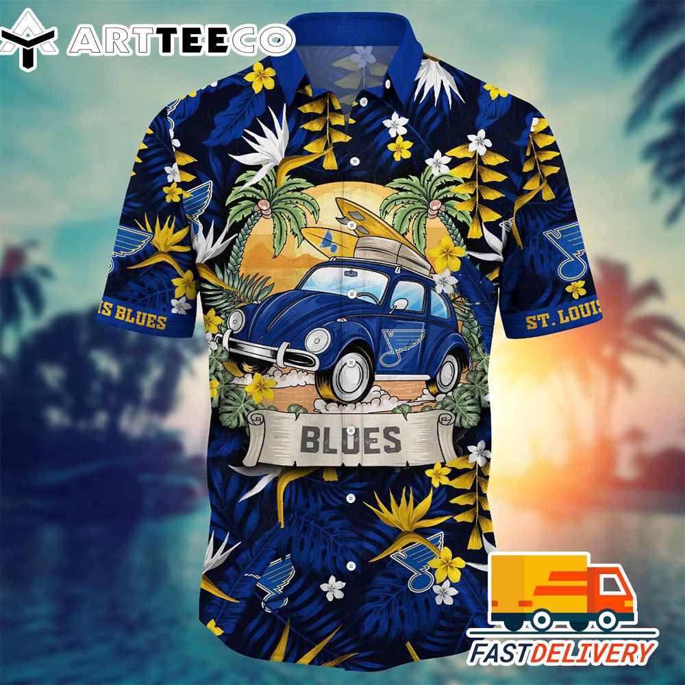 NHL St Louis Blues Hawaiian Shirt Vacation Gift For Fans Football Lover