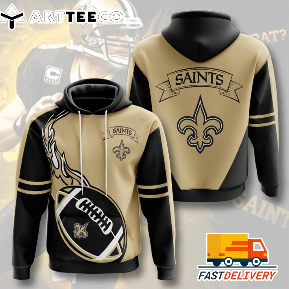 New Orleans Saints Style Flame Ball 3D Shirt Unique gifts For Fans All Over Print