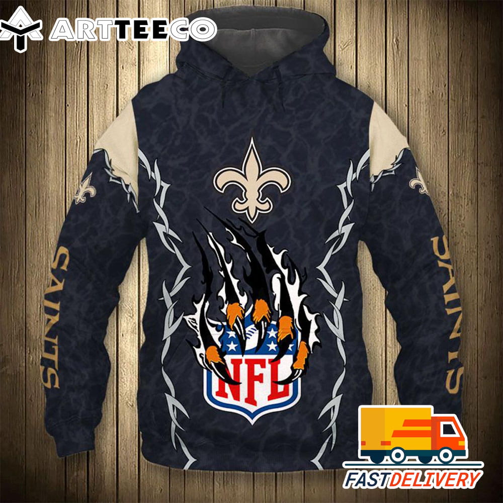 New Orleans Saints Style Monster Claws 3D Shirt Unique gifts For Fans All Over Print