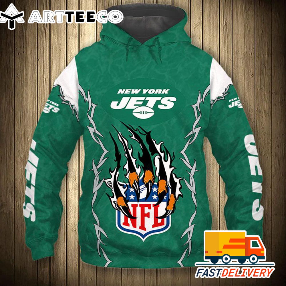 New York Jets Style Monster Claws 3D Shirt Unique gifts For Fans All Over Print