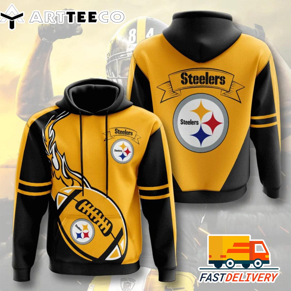 Pittsburgh Steelers Style Flame Ball 3D Shirt Unique gifts For Fans All Over Print