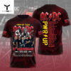 Pwr Up Tour Ac Dc 51st Anniversary 1973 2024 Signature Thank You For The Memories 3d T shirt