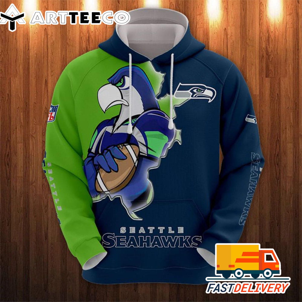 Seattle Seahawks Style Mascot 3D Shirt Unique gifts For Fans All Over Print