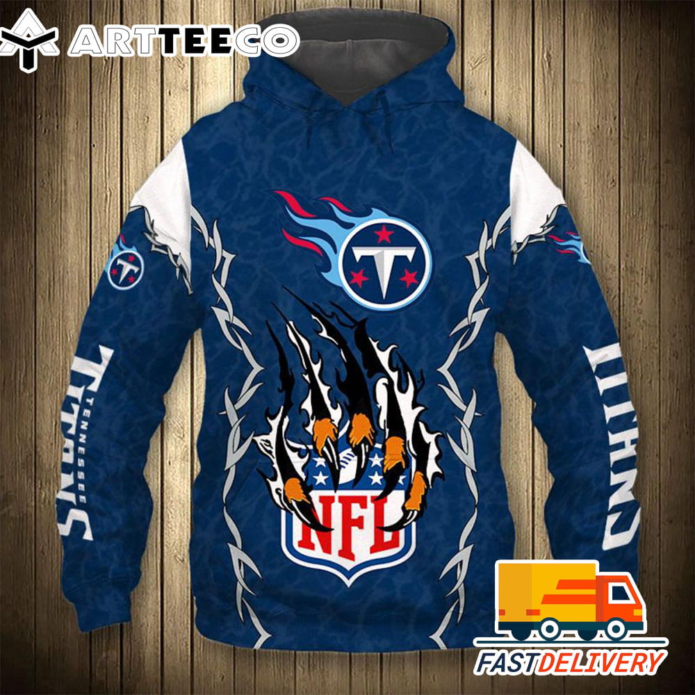 Tennessee Titans Style Monster Claws 3D Shirt Unique gifts For Fans All Over Print