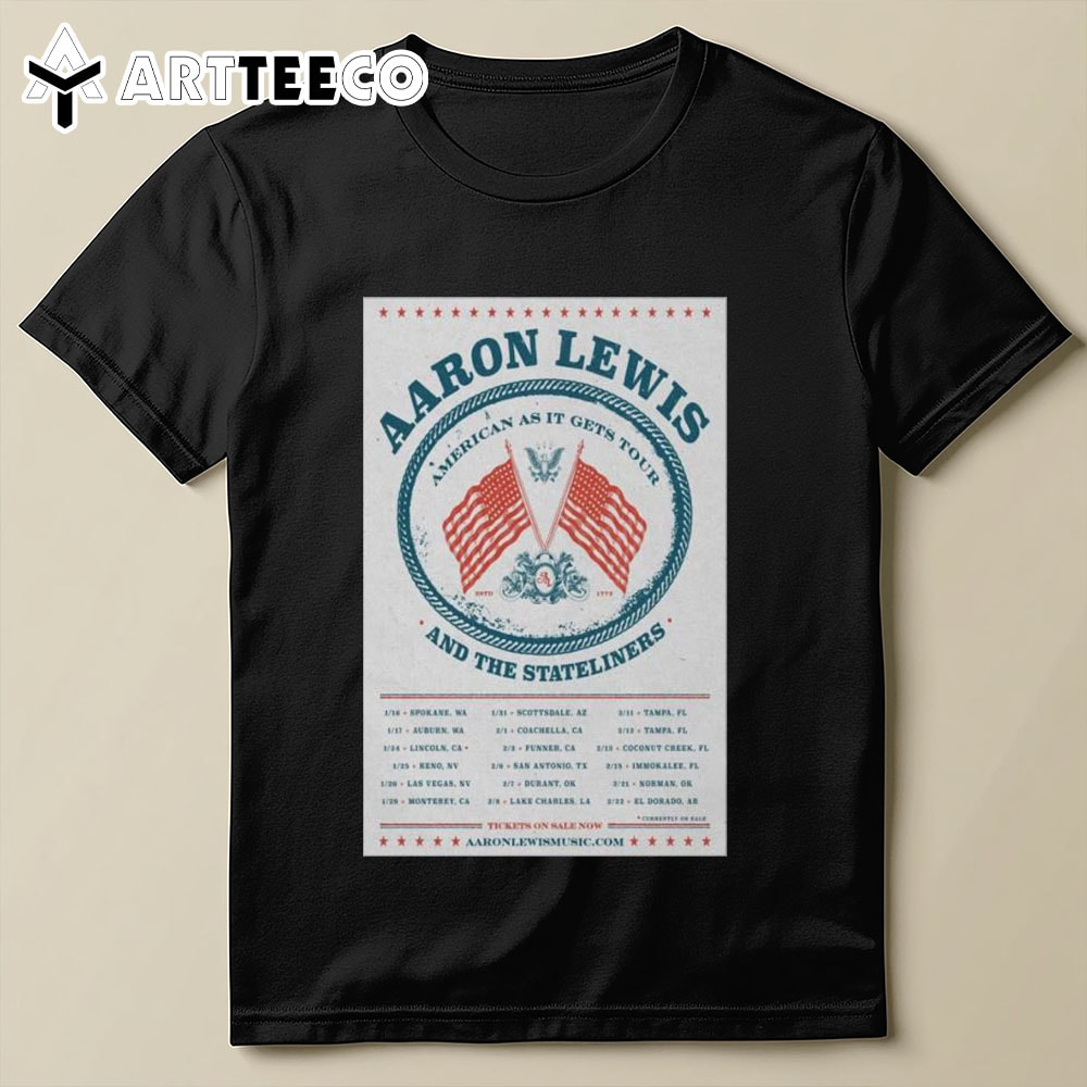 Aaron Lewis American As It Gets Tour 2025 T Shirt