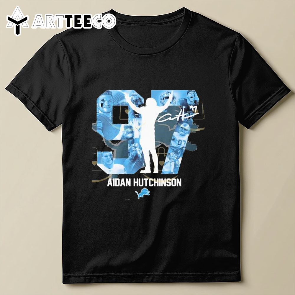 Aidan Hutchinson Detroit Lions Signature T Shirt