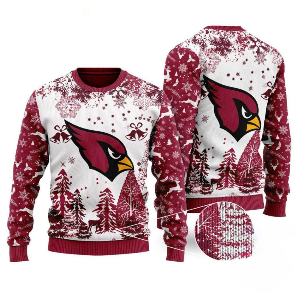 Arizona Cardinals Logo Football Team Special Xmas Tree Christmas Ugly Sweater