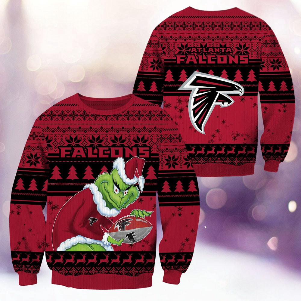 Atlanta Falcons Football Grinch Christmas Ugly Sweater