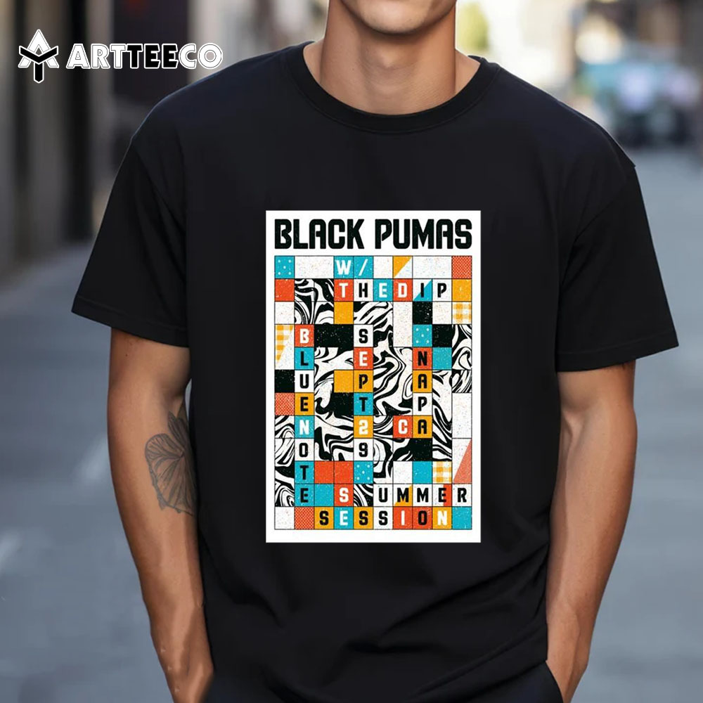 Black Pumas September 29 2024 At Blue Note Sessions Napa Ca Concert T Shirt