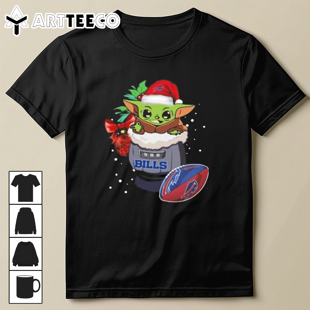 Buffalo Bills Baby Yoda Merry Christmas 2024 T Shirt Trending