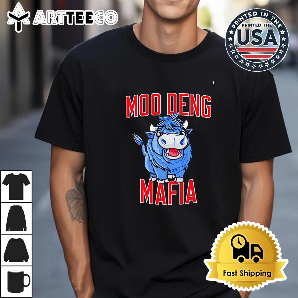 Buffalo Bills Moo Deng Mafia Retro T Shirt 1