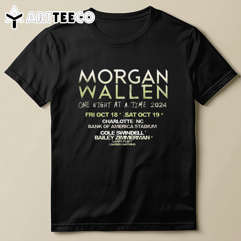 Carolina Panthers Nfl 2024 Morgan Wallen 18th October At Bank Of America Stadium T Shirt