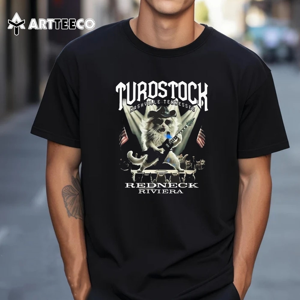 Cat Rock Turdstock Nashville Tennessee Redneck Riviera 2024 T Shirt