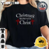 Christmas Begins With Christ Xmas Day Christian Religious Retro T Shirt 2