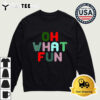 Christmas Oh What Fun Christmas Retro T Shirt 4