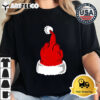 Christmas Santa hat middle finger Retro T Shirt 2