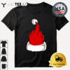 Christmas Santa hat middle finger Retro T Shirt 3