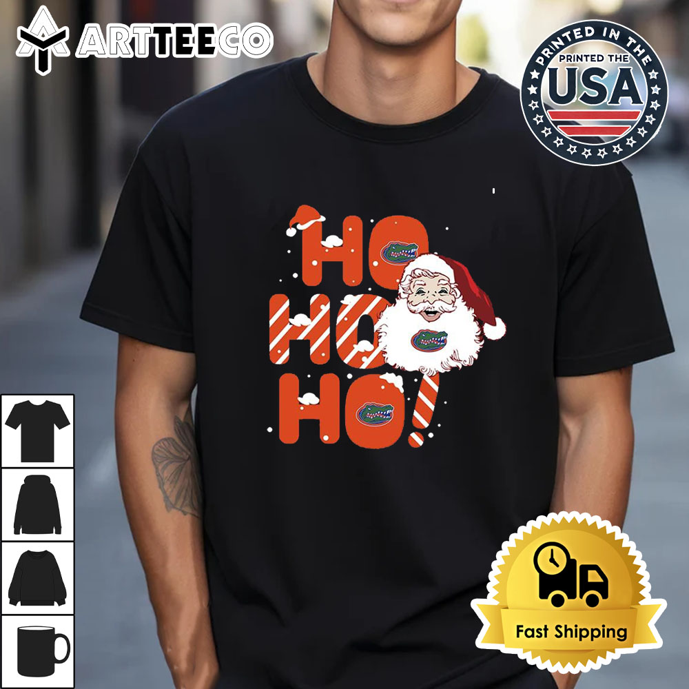 Florida Gators Ho Ho Ho Santa Claus Christmas Retro T Shirt 1