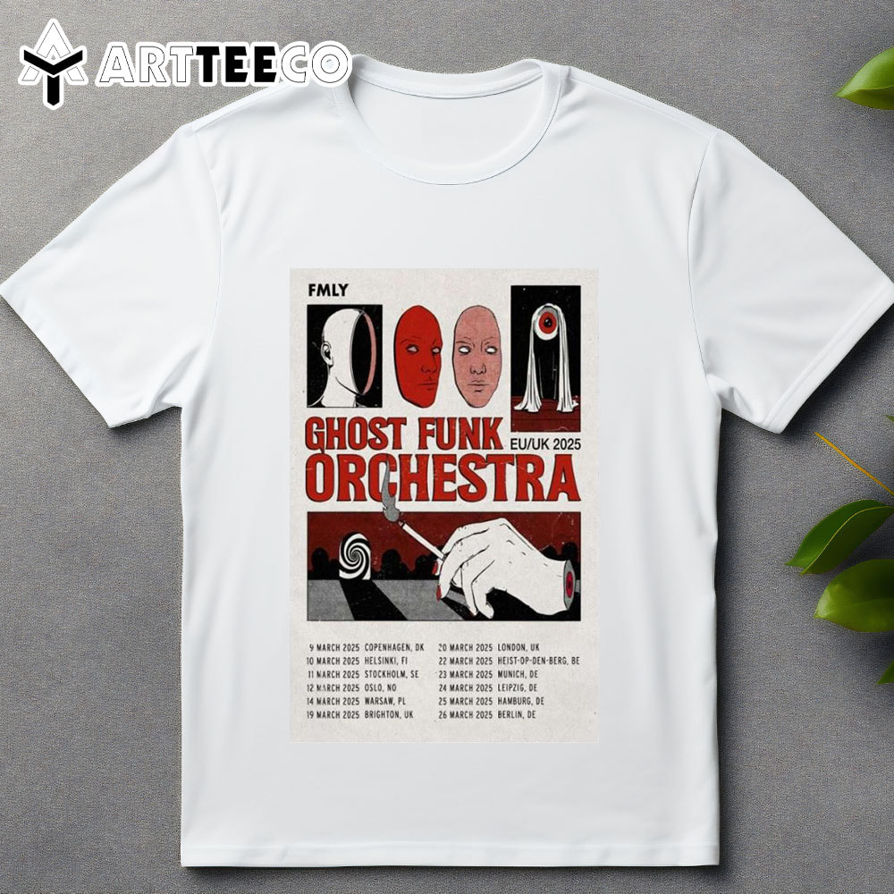 Ghost Funk Orchestra Euuk Tour 2025 T Shirt