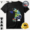 Grinch Dolphins shit on Patriots helmet toilet Christmas Retro T Shirt 3