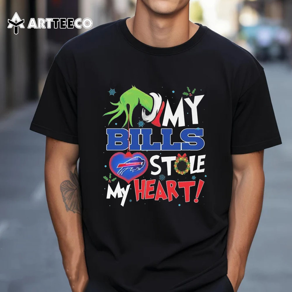 Grinch Hand My Buffalo Bills Stole My Heart Football 2024 T Shirt