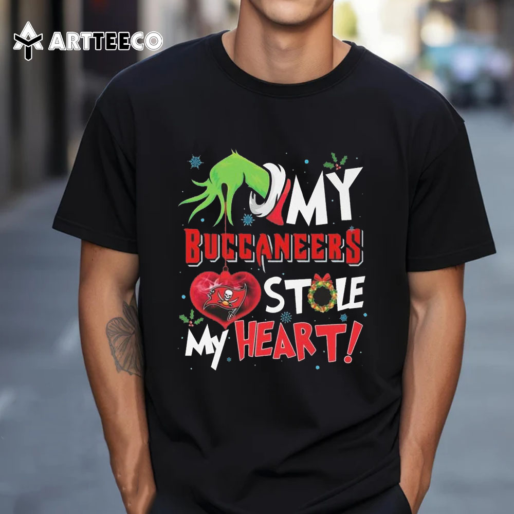 Grinch Hand My Tampa Bay Buccaneers Stole My Heart Football 2024 T Shirt