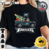 Grinch driving Christmas truck Philadelphia Eagles Retro T Shirt 2