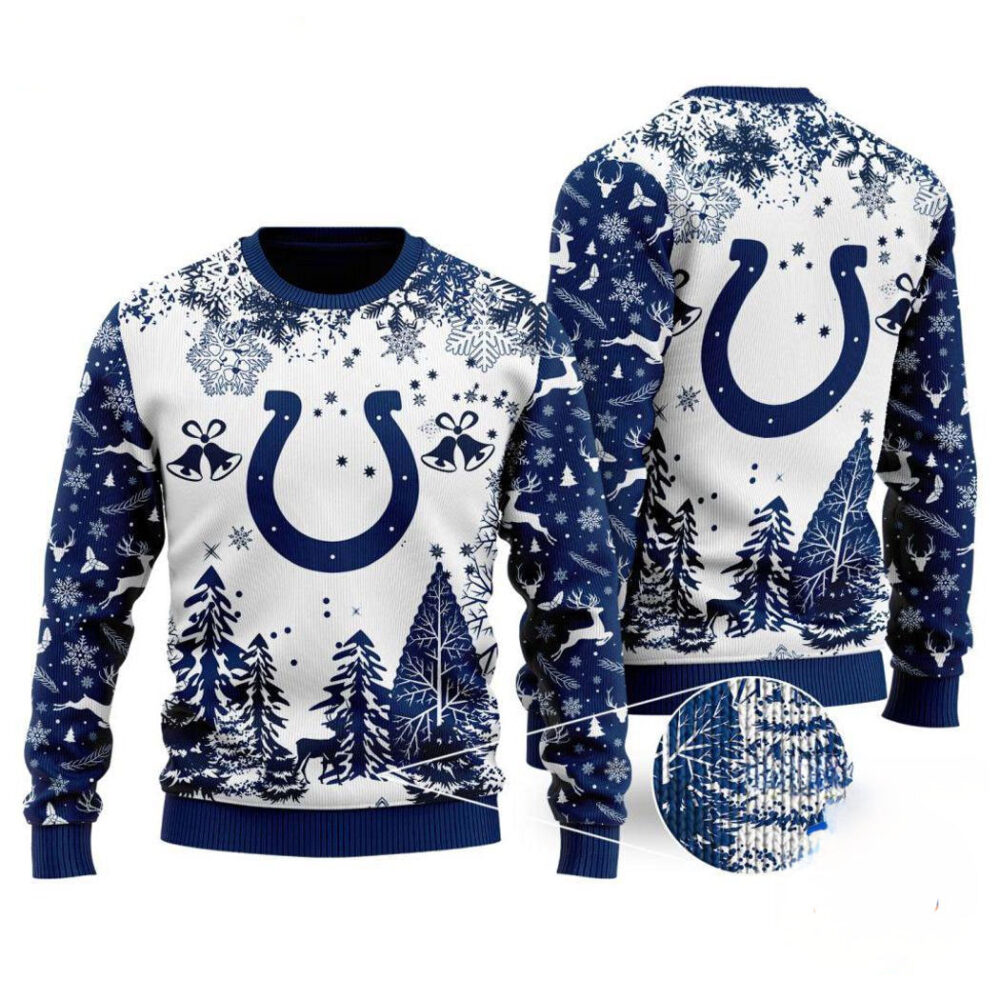 Indianapolis Colts Logo Football Team Special Xmas Tree Christmas Ugly Sweater