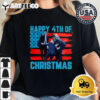 Joe Biden falling happy 4th of Christmas Retro T Shirt 2