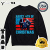 Joe Biden falling happy 4th of Christmas Retro T Shirt 4